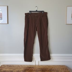 ERMENEGILDO ZEGNA | Brown Corduroy Boot Cut Pants | 38